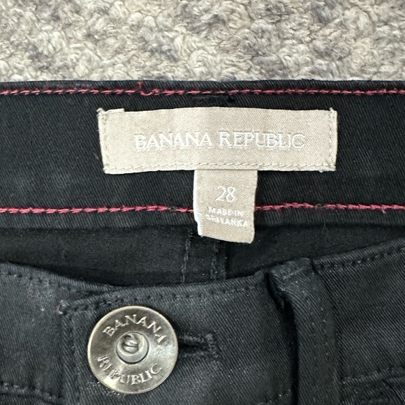 BANANA REPUBLIC Luxe Twill Black Straight Leg pants/jeans - Picture 3 of 5